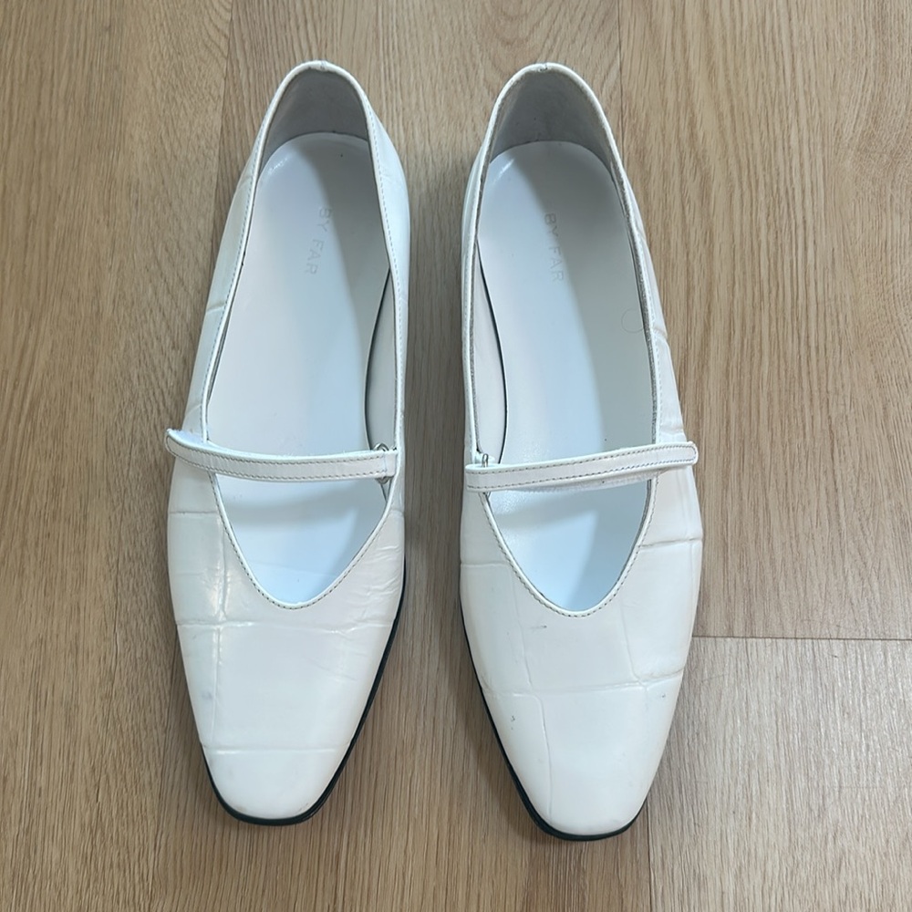 BY FAR Molly ballet Leather Flat white size - 39 - Picture 2 of 6